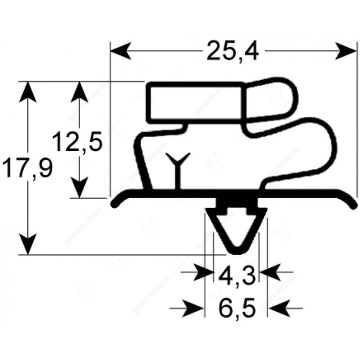 TÜRSCHWELLEN GUMMI 1043 - 2600 mm