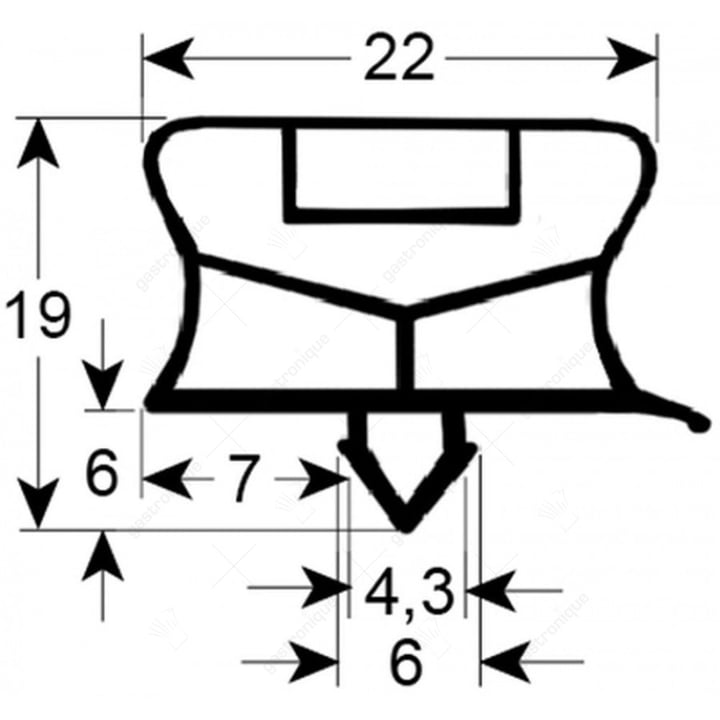 Deurrubber 585x385 mm
