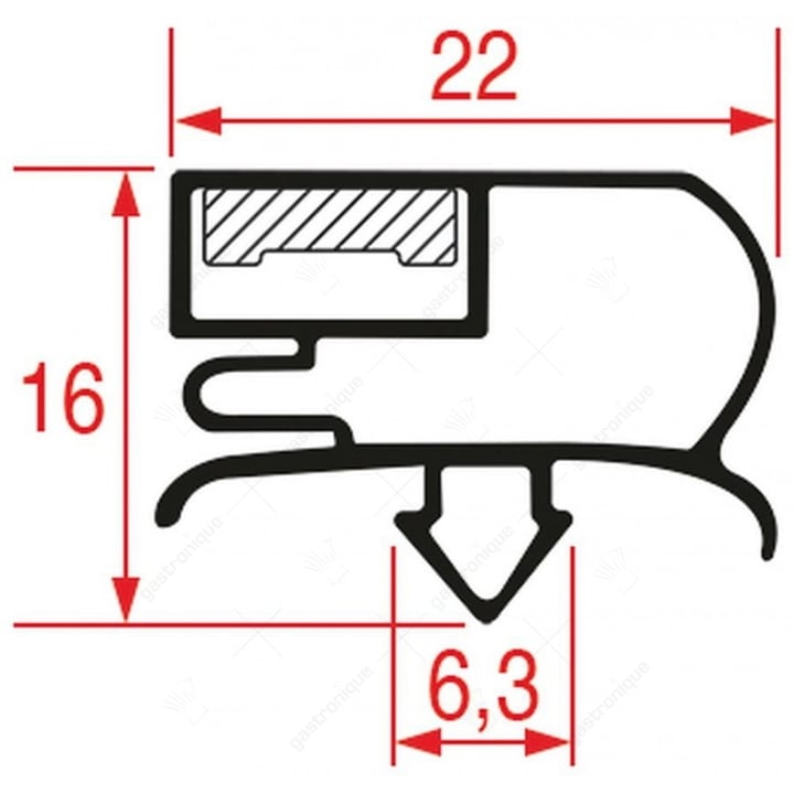 Türgummi 1042 - 2000 mm