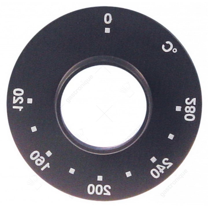 Symbolplatte Knopf ø 84 mm 120-280°c