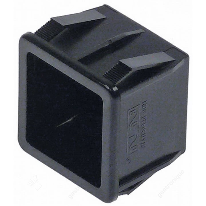 elementhouder eenvoudig inbouwmaat 28,5x28,5mm zwart voor drukknop 23x23mm