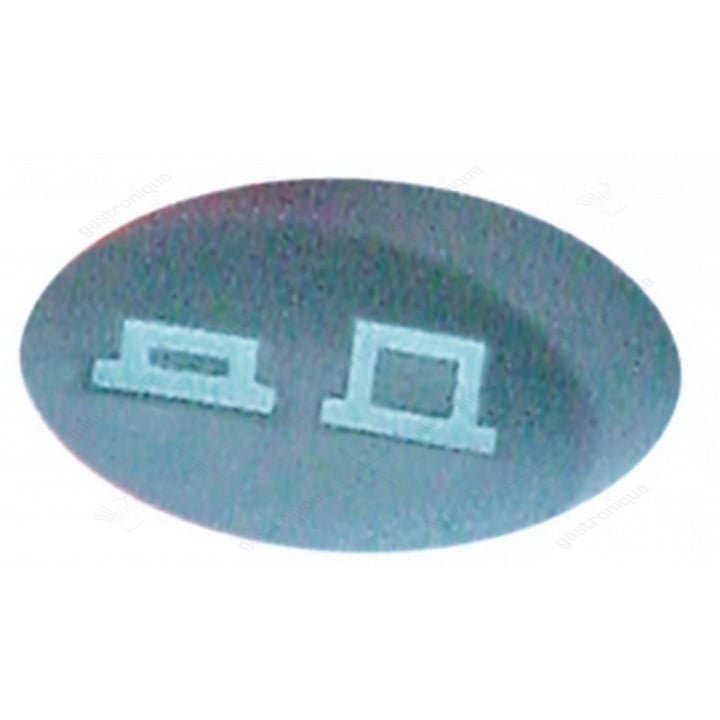 knop "2 tijden" 23x13 mm