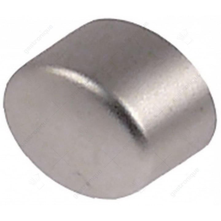 push-button elliptical 17x13 mm silver
