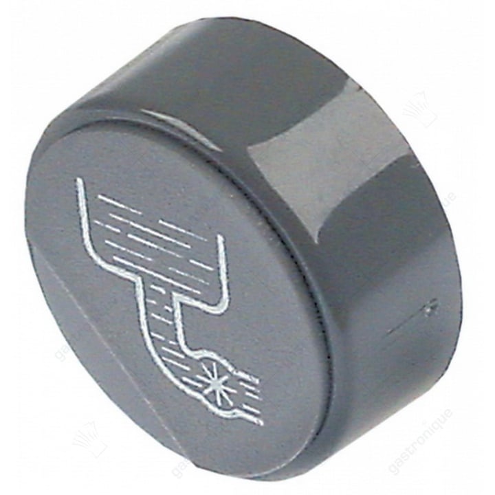 ronde drukknop grijs ø 23 mm "afvoer"