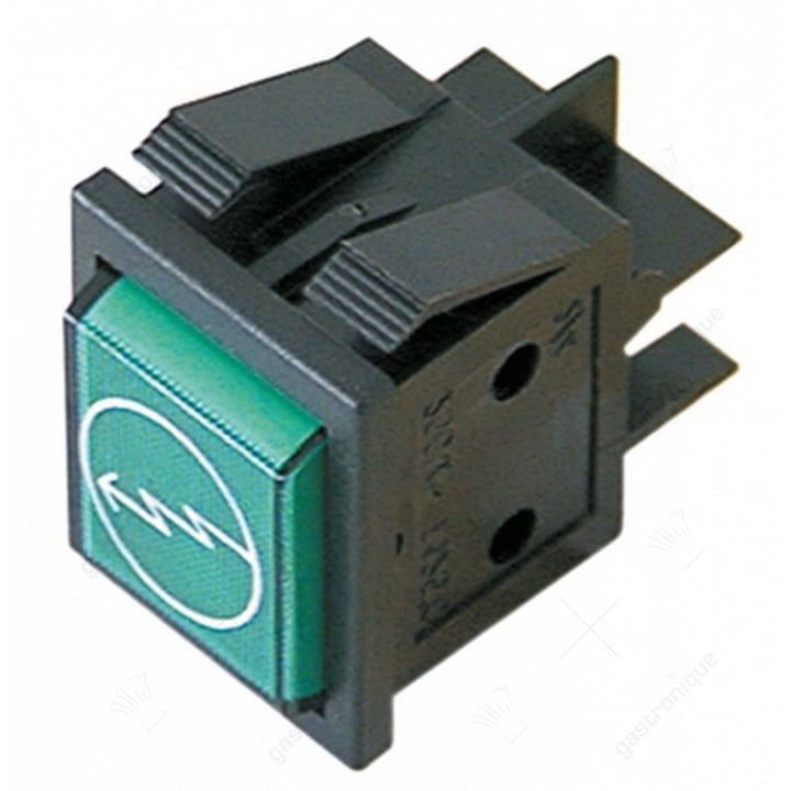 signaallamp inbouwmaat 30x22mm 230V groen aansluiting vlaksteker 6,3mm