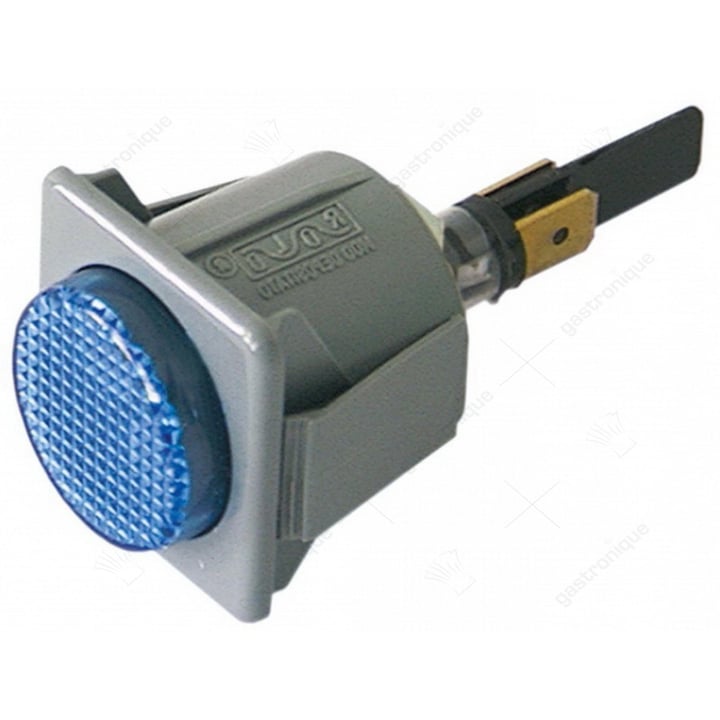 signaallamp inbouwmaat 28,5x28,5mm 230V blauw