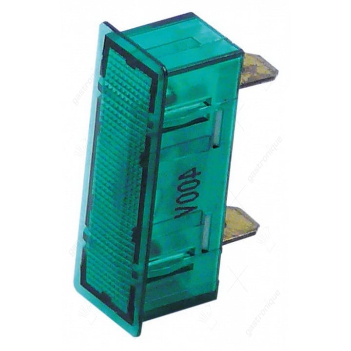 Signalleuchte Einbaumaß 33,1x10,3mm 400V grün Anschluss Flachstecker 6,3mm