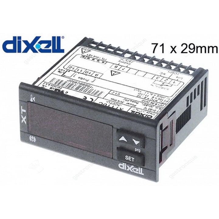 elektronische regelaar DIXELL type XT110C-5C0TU inbouwmaat 71x29mm 230V spanning AC