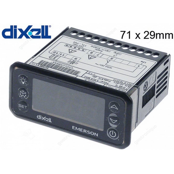 elektronische regelaar 230 V inbouwmaat 71x29mm NTC/PTC montage inbouwversies relaisuitgang 1