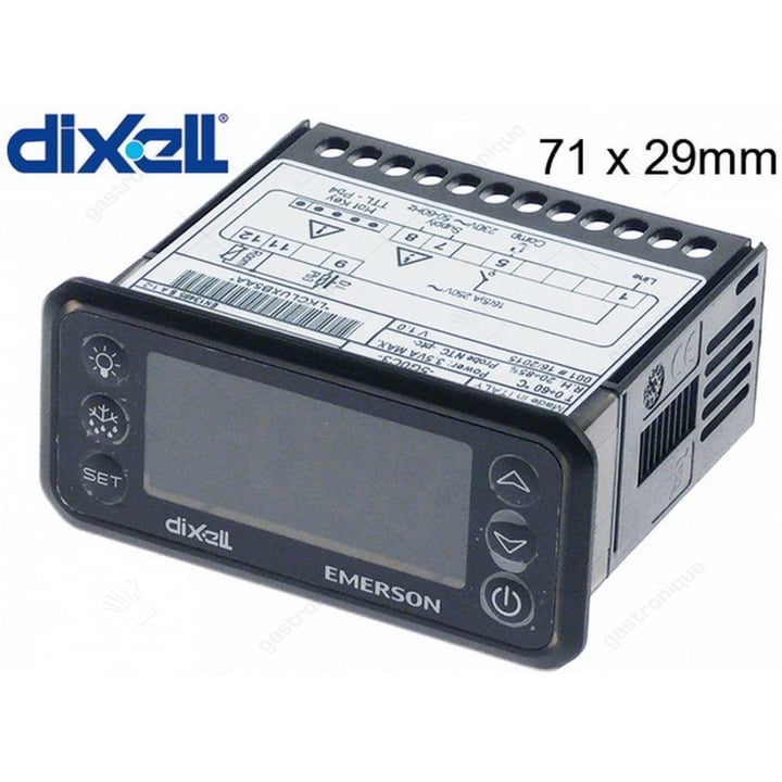 elektronische regelaar DIXELL XR60CH-5N0C1 inbouwmaat 71x29mm inbouwdiepte 61mm 230V