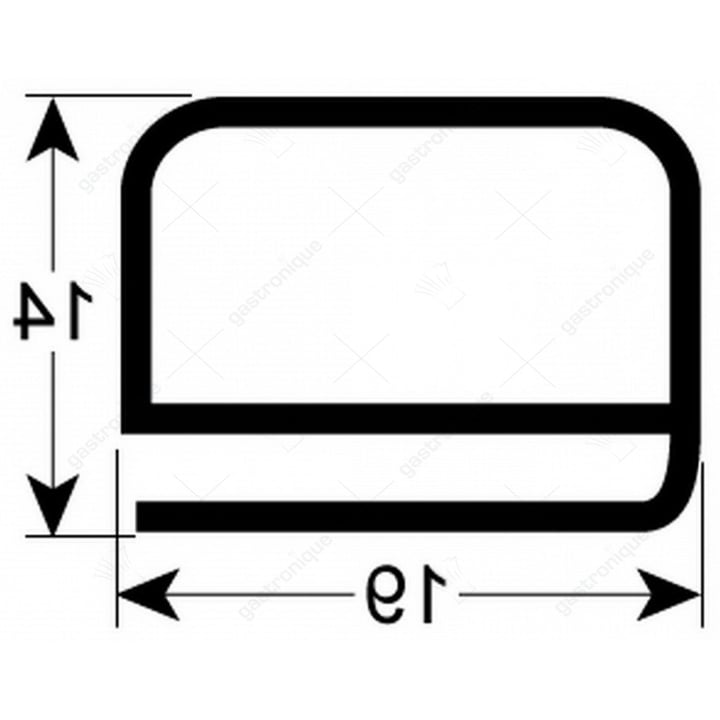 deurrubber 595 mm silicone
