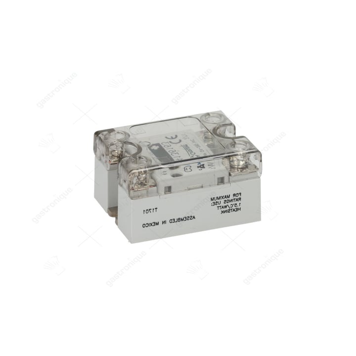 aansluitblok solidstate relais CROUZET fasen 1 25A 24-280V 3-32VDC L 58mm B 45mm schroefaansluiting