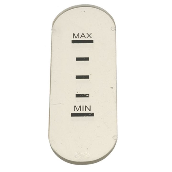afdekkap screen-printed level gauge plate