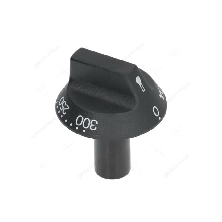 zwarte knop ø 54 mm 50-300°c