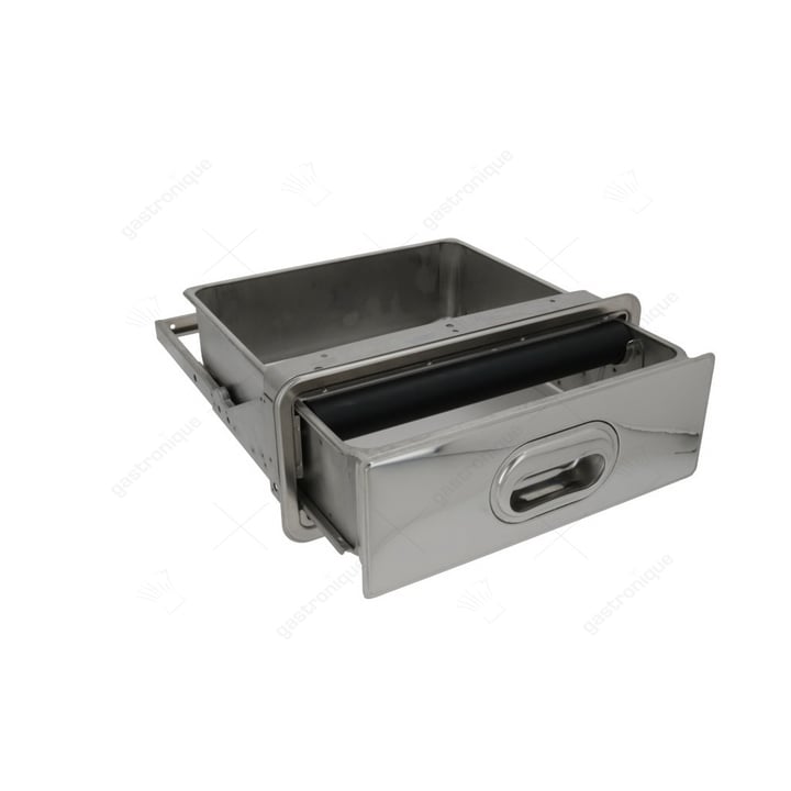 uitklopbak B 320mm D 370mm H 105mm inbouwmaat 350x405x130mm met afklopstang