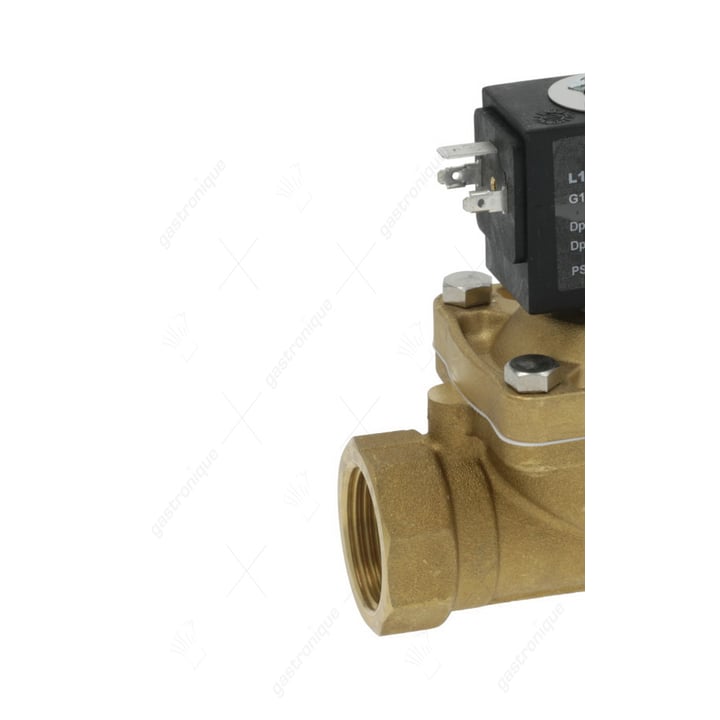 Magnetventil 230VAC Anschluss 1" L 105mm Nennbreite 18,5mm DIN Steckdose