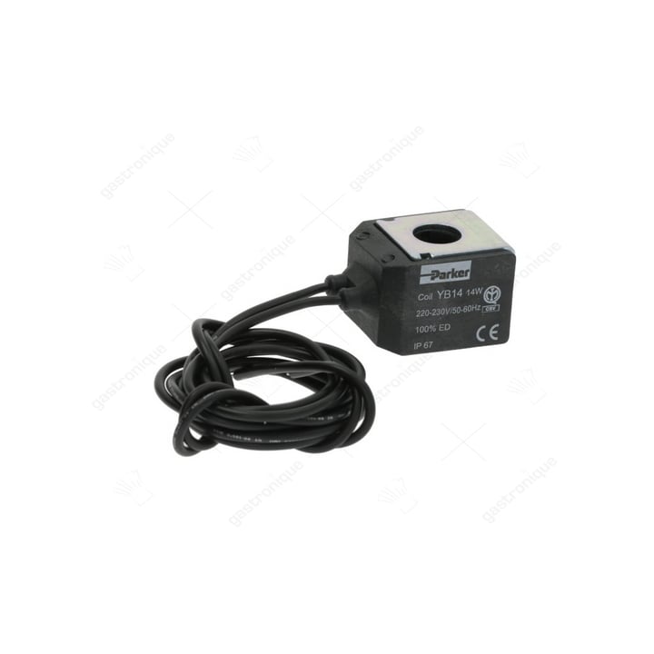 magneetspoel 50/60Hz afname ø 14mm kabellengte 1000mm 14W PARKER YB14 220V 14W (met kabel)