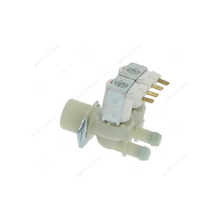 magneetventiel dubbel recht 230VAC ingang 3/4" ingang 10l/min uitgang 1/0,25l/min DN10