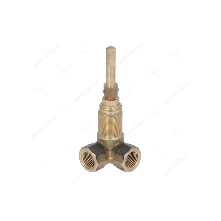 afsluitkraan aansluiting 1/2" 1/2" totale lengte 48mm inbouwpositie links as ø 8x10mm