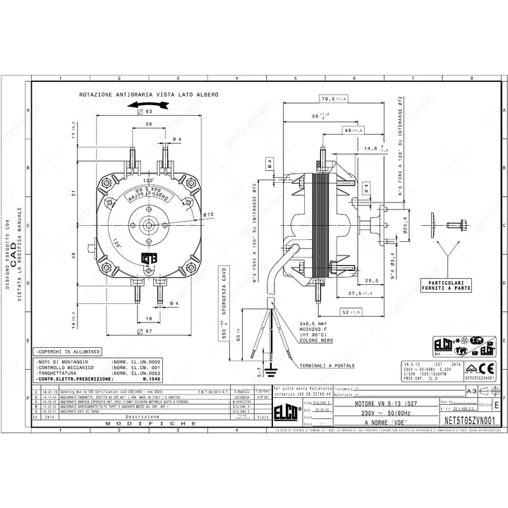 elco ventilatormotor vn 5-13/027  5- polig