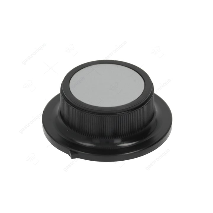 knop schakelaar nulstreep ø 55mm as ø 5x5mm afvlakking horizontaal zwart