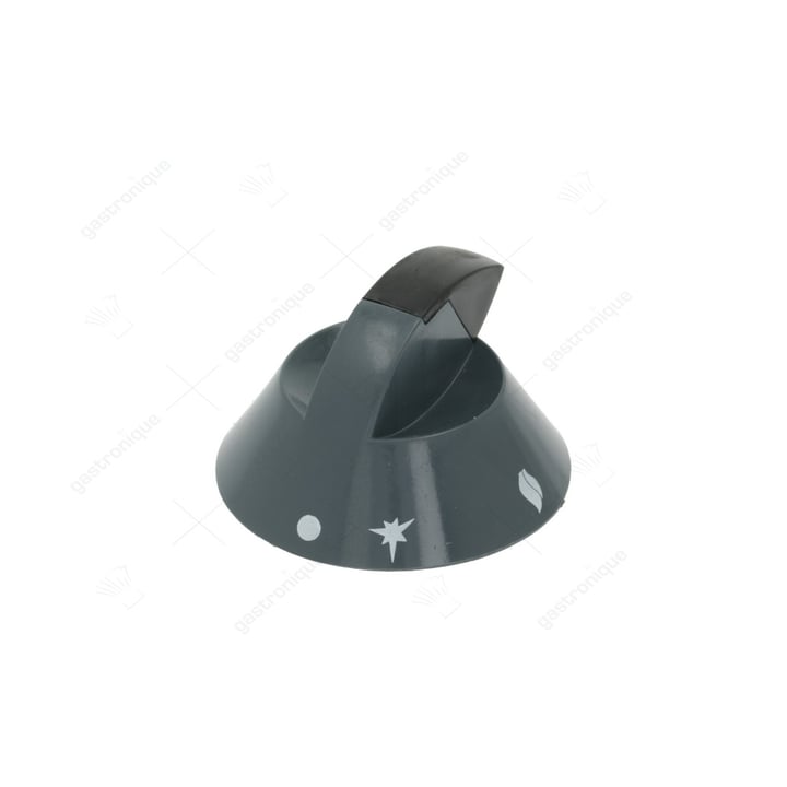 zwarte knop ø 70 mm bedrukt