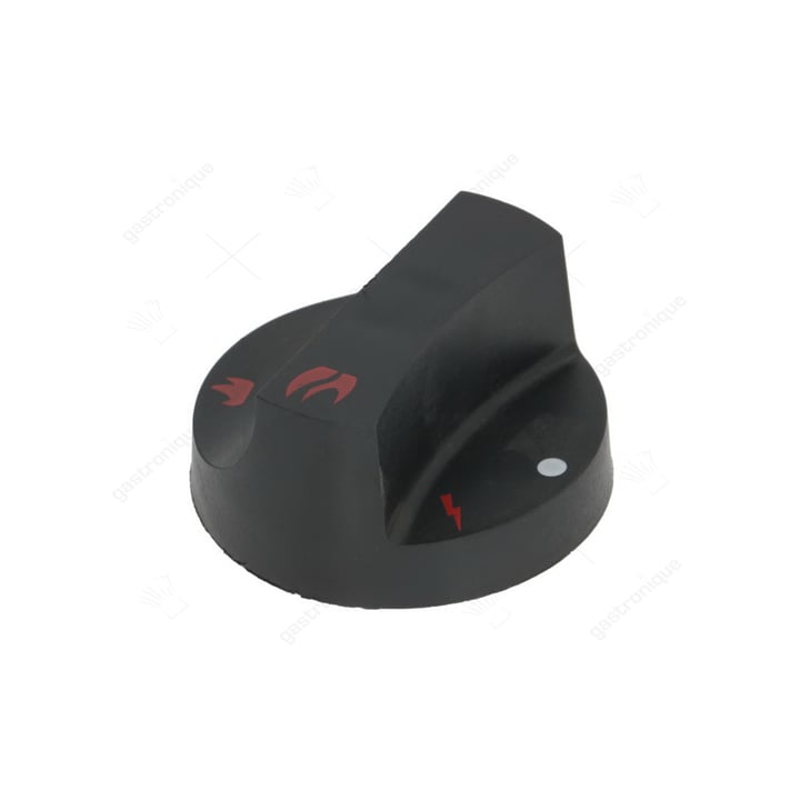 zwarte knop ø 65 mm bedrukt