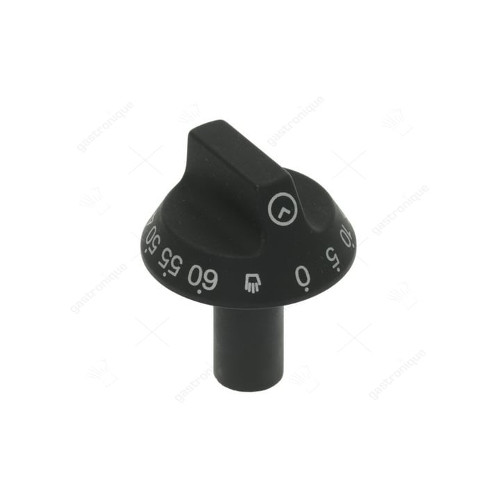 zwarte knop ø 54 mm 0-60°c