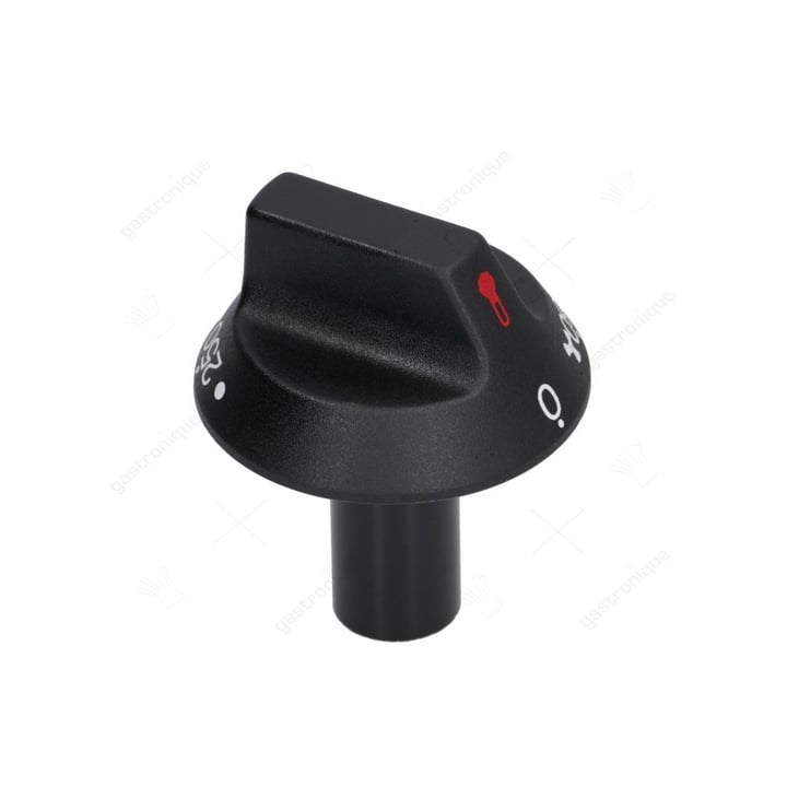 zwarte knop ø 54 mm 0-250°c