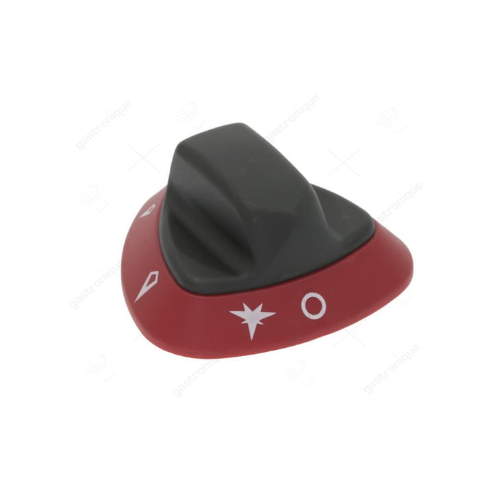 zwarte knop-rood bedrukt