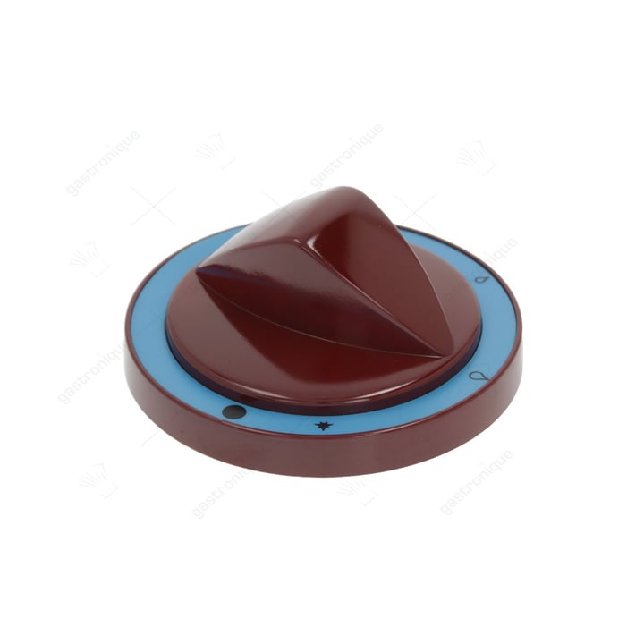 knop gaskraan met ontstekingsvlam ø 82mm as ø 8x6,5mm afvlakking boven rood