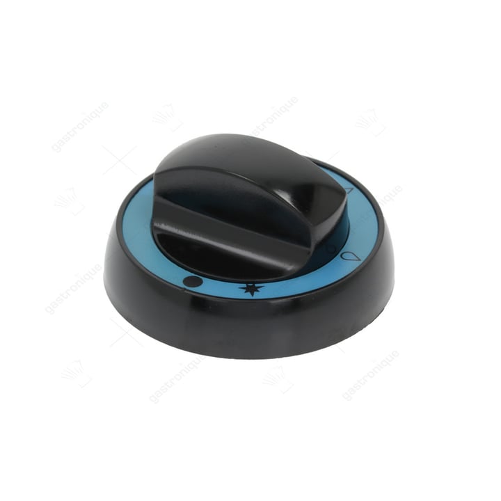 zwarte knop ø 72 mm bedrukt