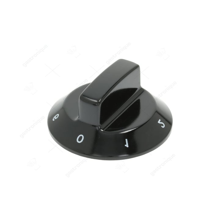 schwarzer Knopf ø 60 mm 0-1-2-3-4-5-6