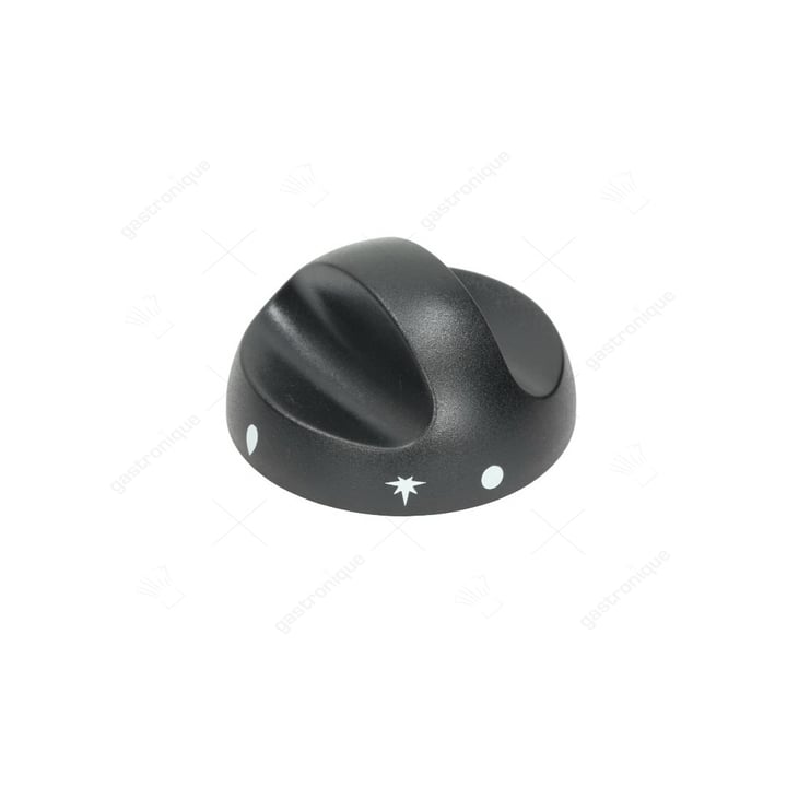 knopf ø 70mm achse ø 8x6,5mm fasung oben schwarz