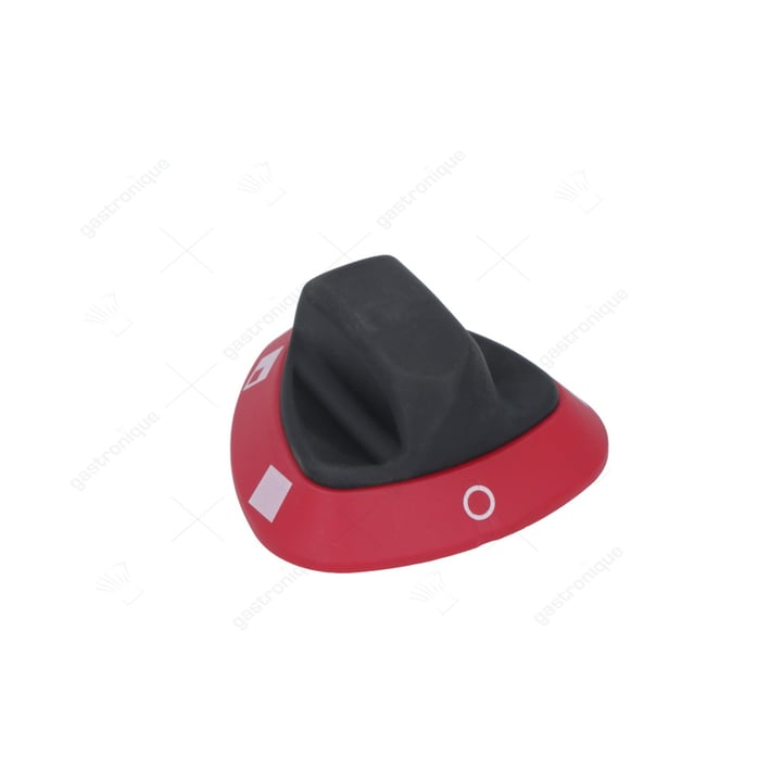 zwarte knop-rood bedrukt
