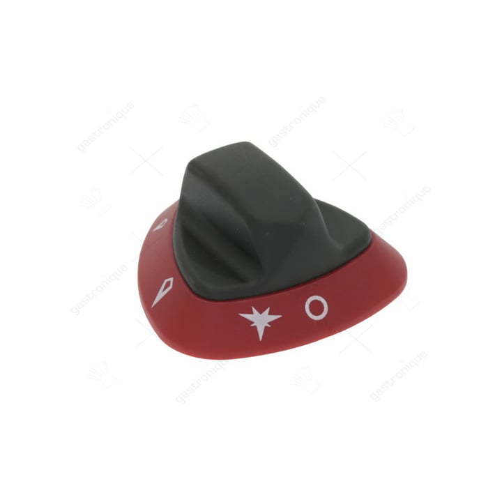 zwarte knop-rood bedrukt