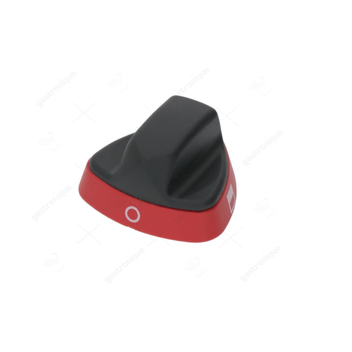 zwarte knop-rood bedrukt