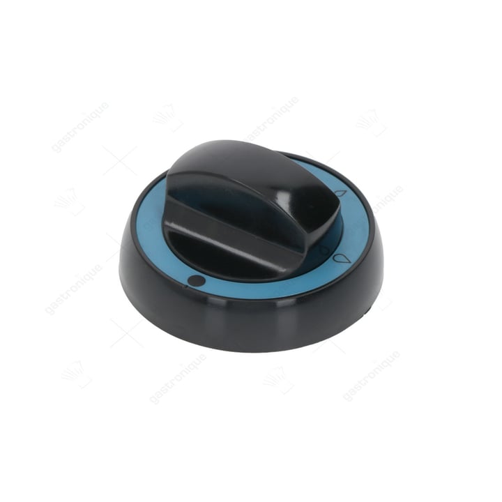 zwarte knop ø 72 mm bedrukt