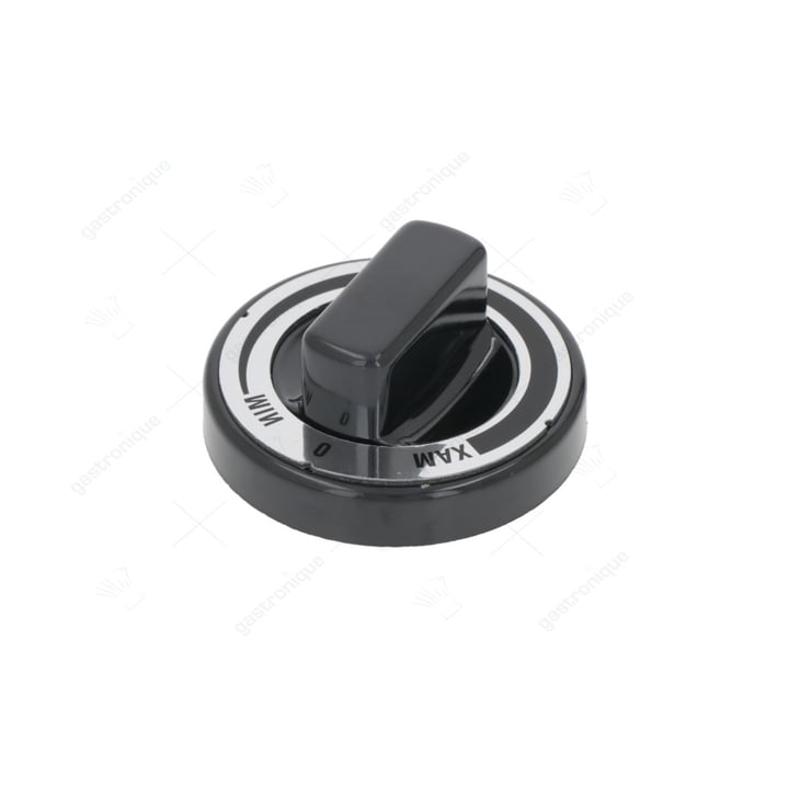 zwarte knop ø 70 mm min-max