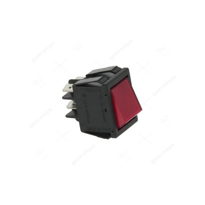 schakelaar 2 polig rood 16a 250v