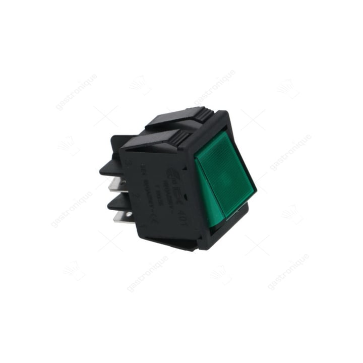 schakelaar 2 polig groen 16a 250v
