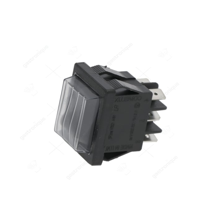 wipschakelaar 2 polig zwart 16a 250v