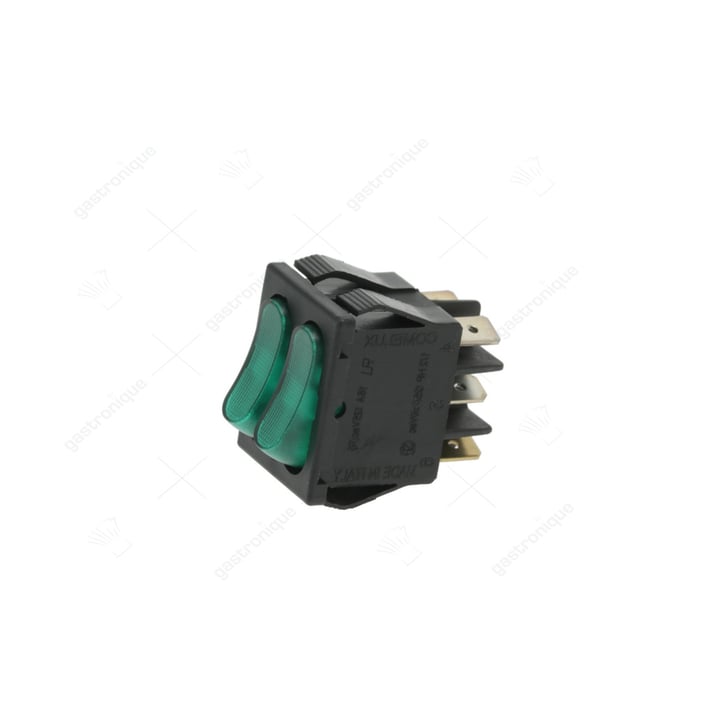 wipschakelaar dubbel groen 16a 250v