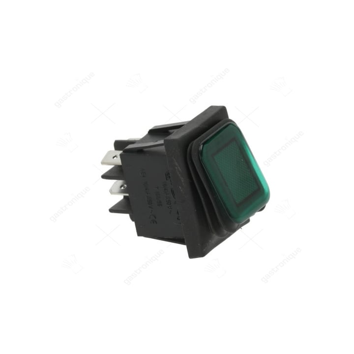 DRUCKSCHALTER 2 POLIG GRÜN 16A 250V