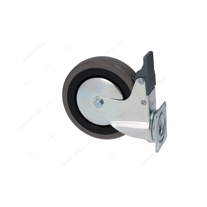 castor swivel plate with brake
