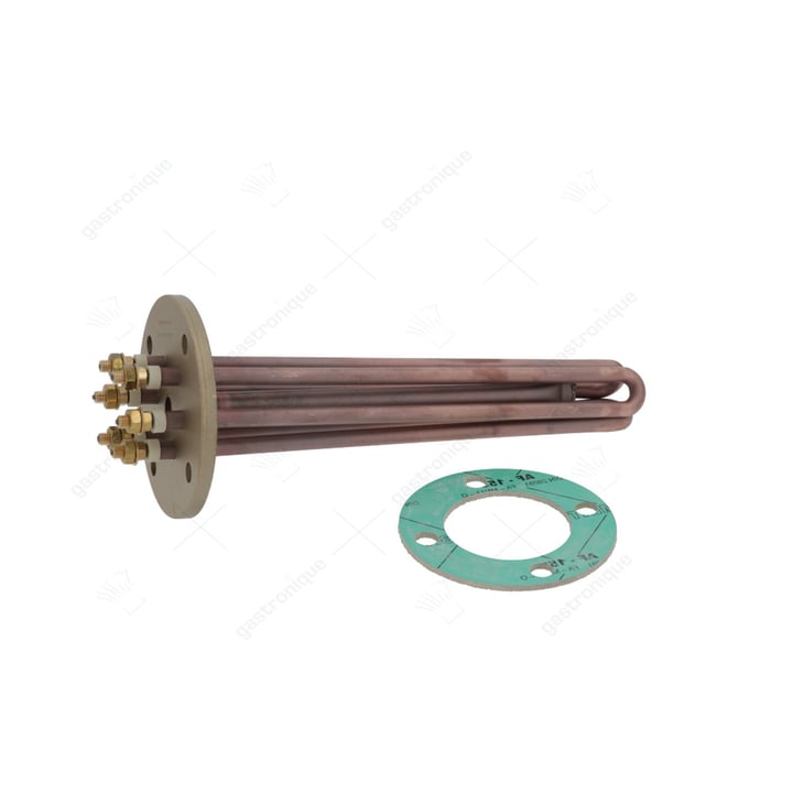Verwarmingselement 2700 W L 232 mm 230/400V 4-gatsflens aansluiting M6x1 pijp ø 8,5 mm VC 1