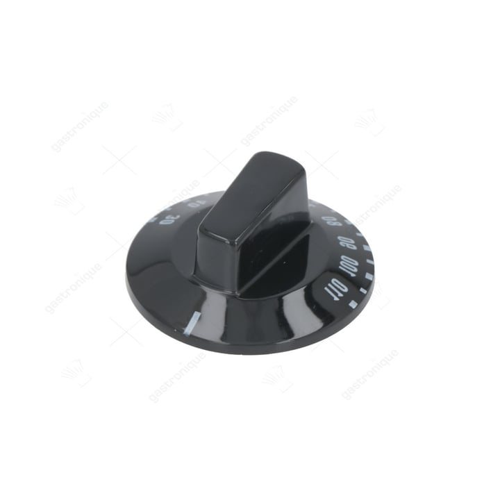 zwarte knop ø 50 mm 30-110°c
