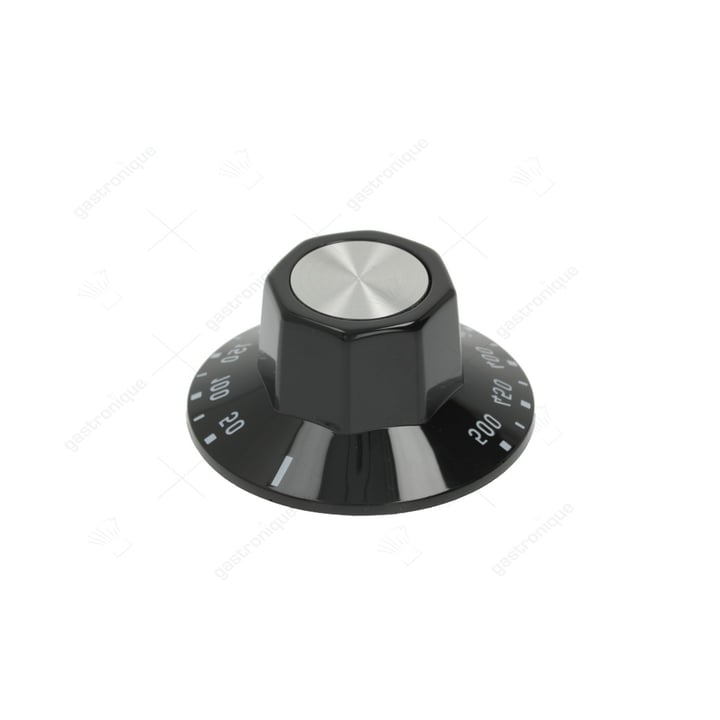 zwarte knop ø 50 mm 50-500°c