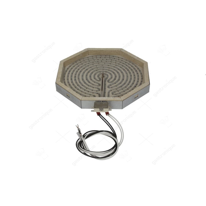 stralingselement 8-hoekig 3400W 230V L 300mm B 300mm VC 2 H 30mm met verwarmingsspoel