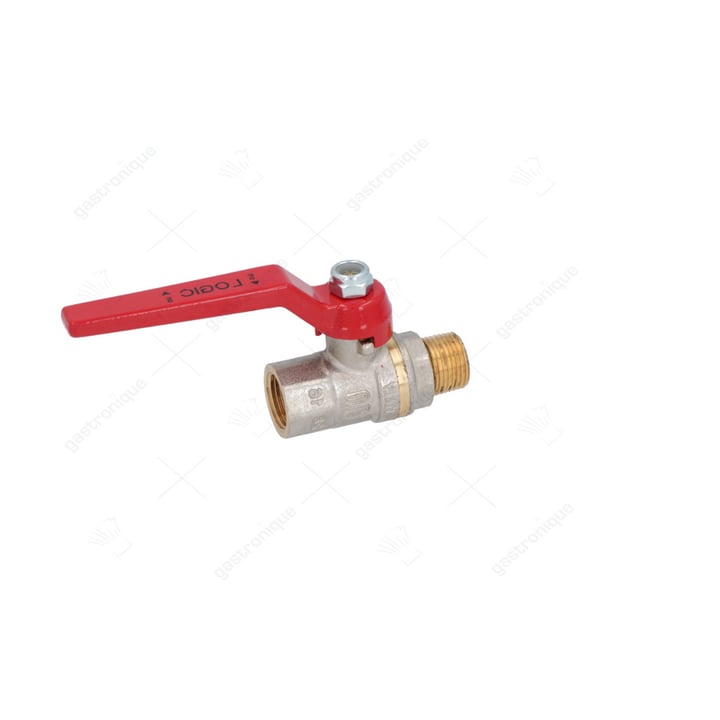 Kugelhahnanschluss 3/8" ID - 3/8" OD DN10 Gesamtlänge 55mm mit Hebelgriff